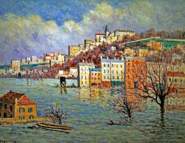Überschwemmung in Sèvres von Maximilien Luce