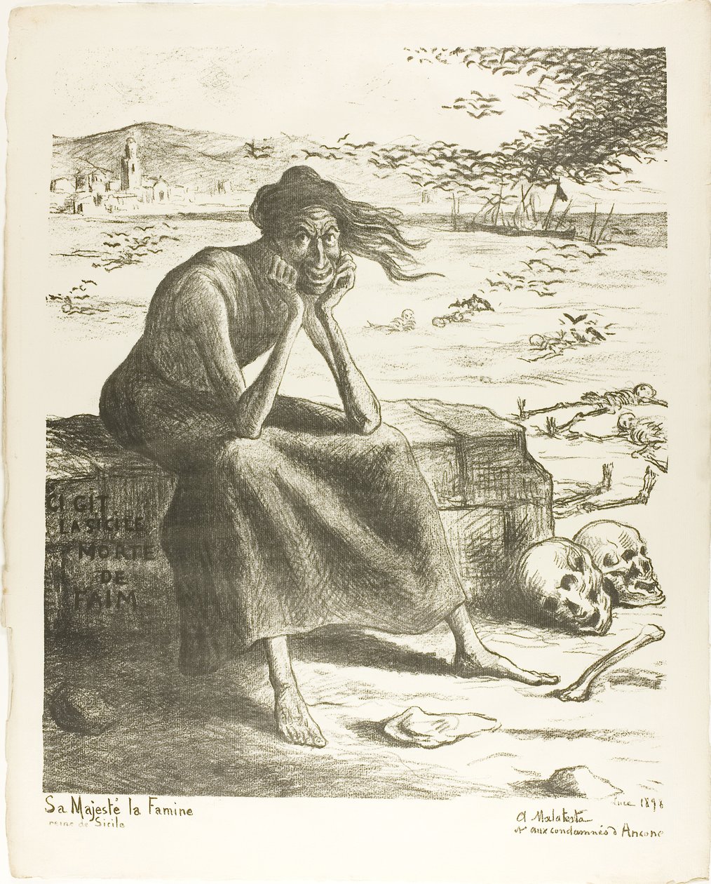 Ihre Majestät Hunger, Königin von Sizilien von Maximilien Luce