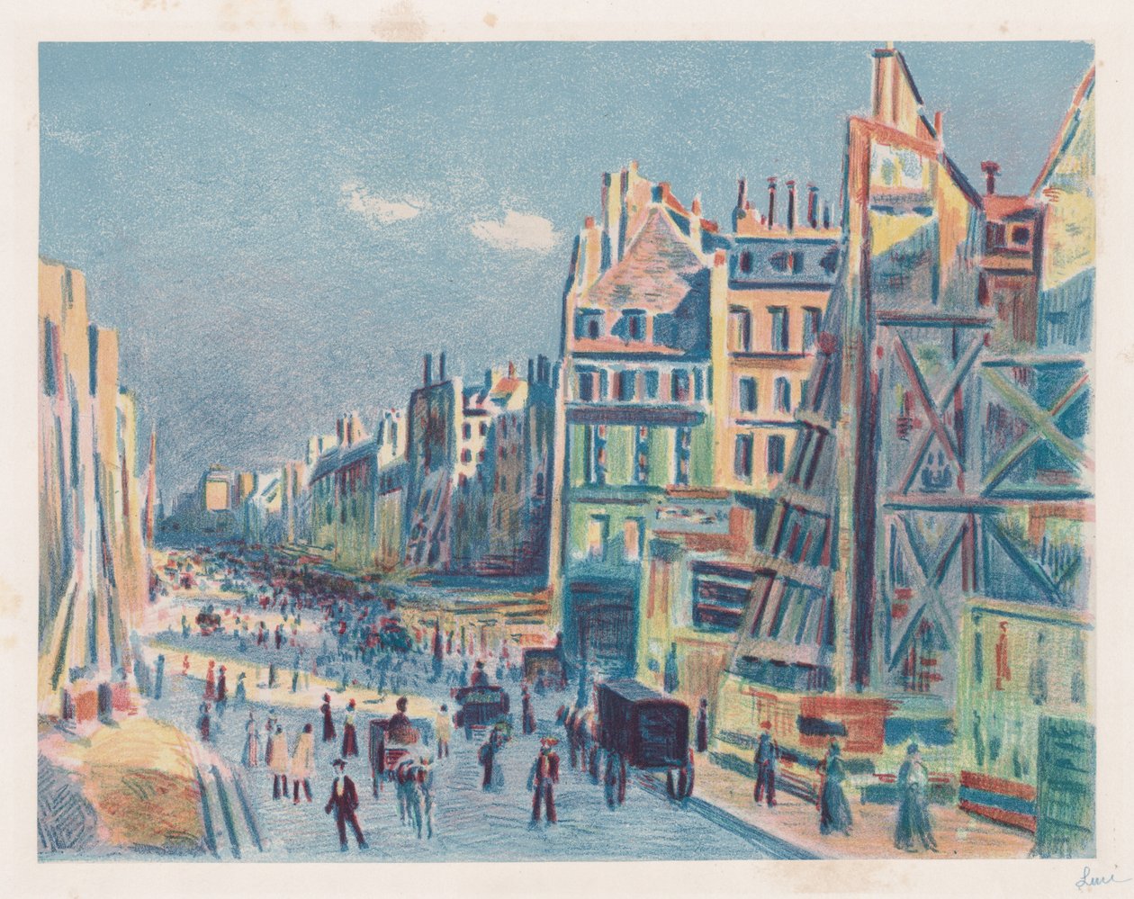 Rue Réaumur von Maximilien Luce