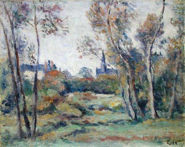 Dorf Saint-Ay, ca. 1912 von Maximilien Luce