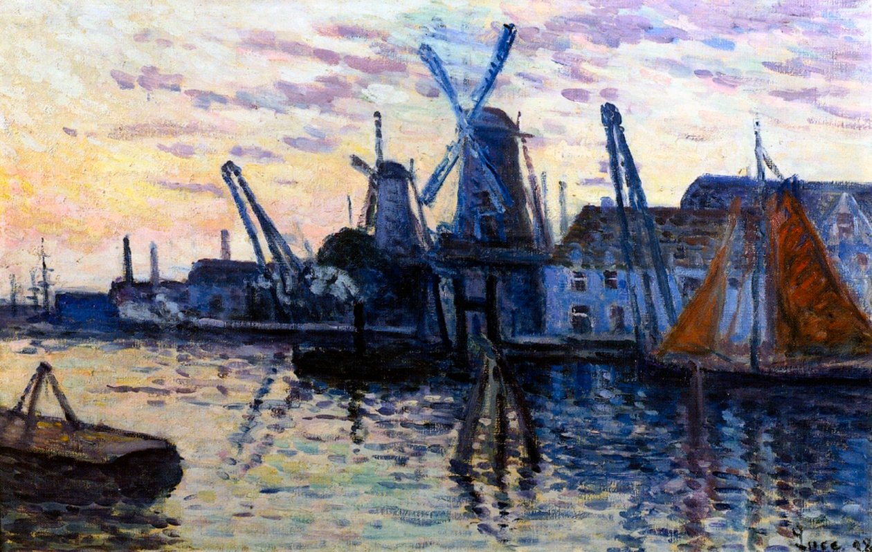 Windmühlen in Holland, 1908 von Maximilien Luce