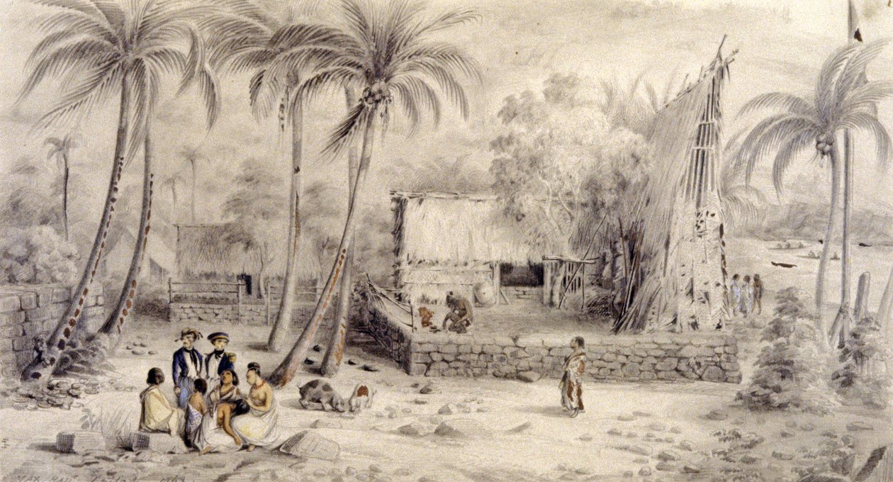 Dorf in Ozeanien von Maximilien Radiguet