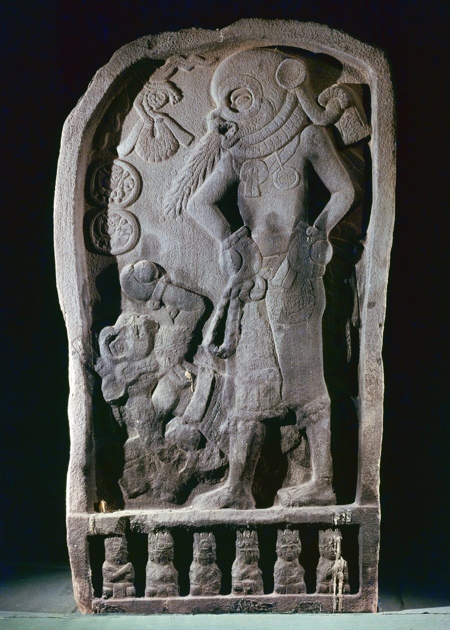Stele, die einen Ballspieler darstellt, aus Guatemala, Klassische Periode, 600-950 von Mayan