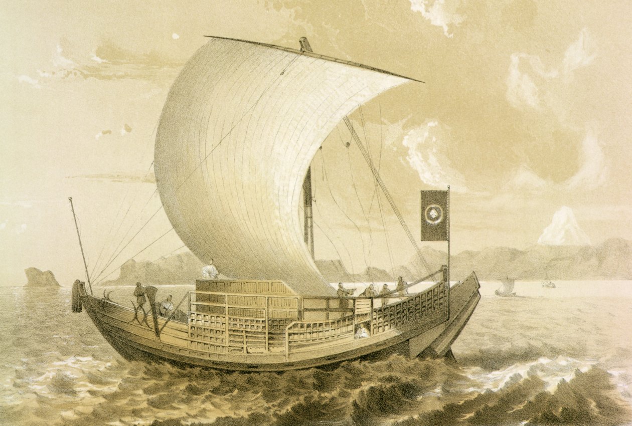 Japanische Dschunke, veröffentlicht von Sarony und Co., um 1856 von Meffert