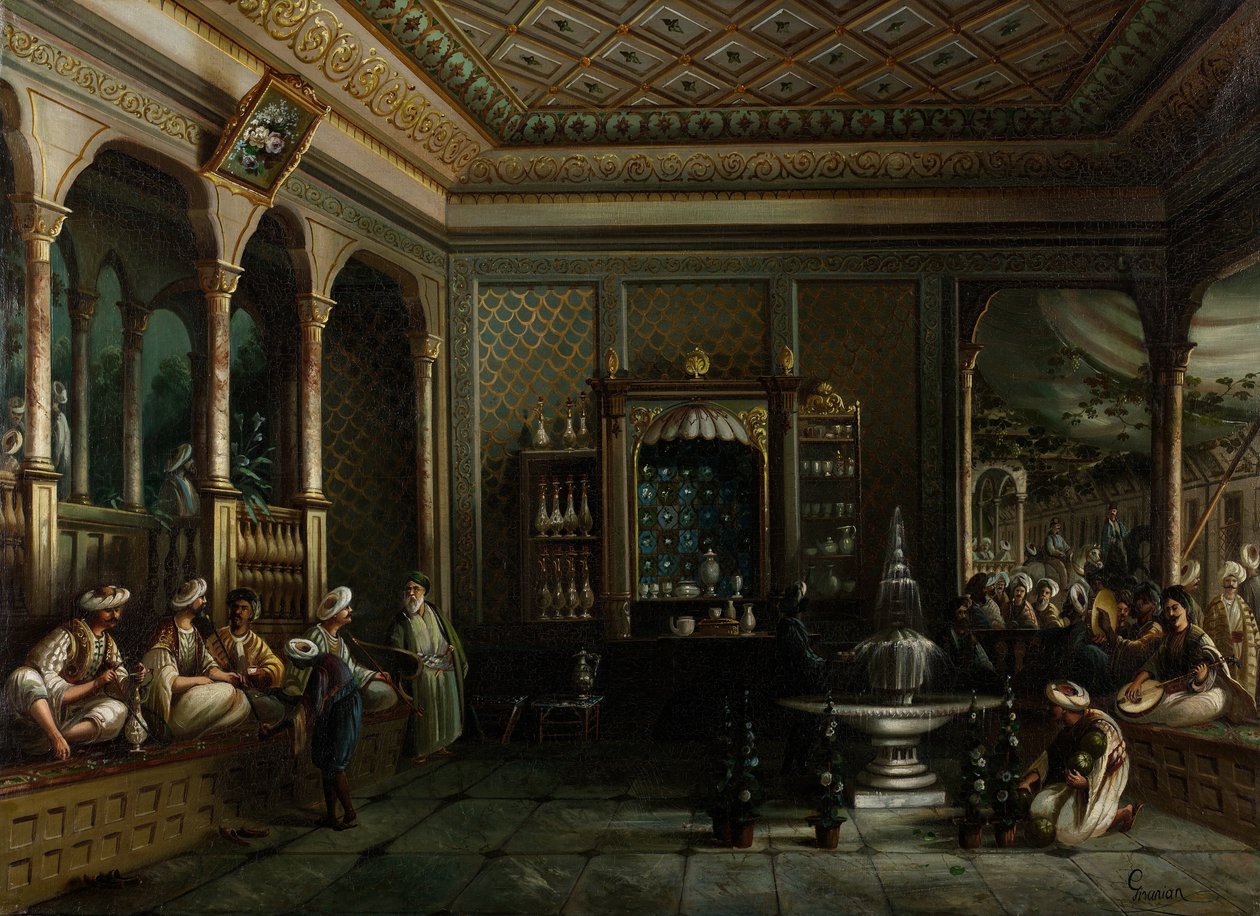 Ein Kaffeehaus in Tophane von Megerdich Jivanian