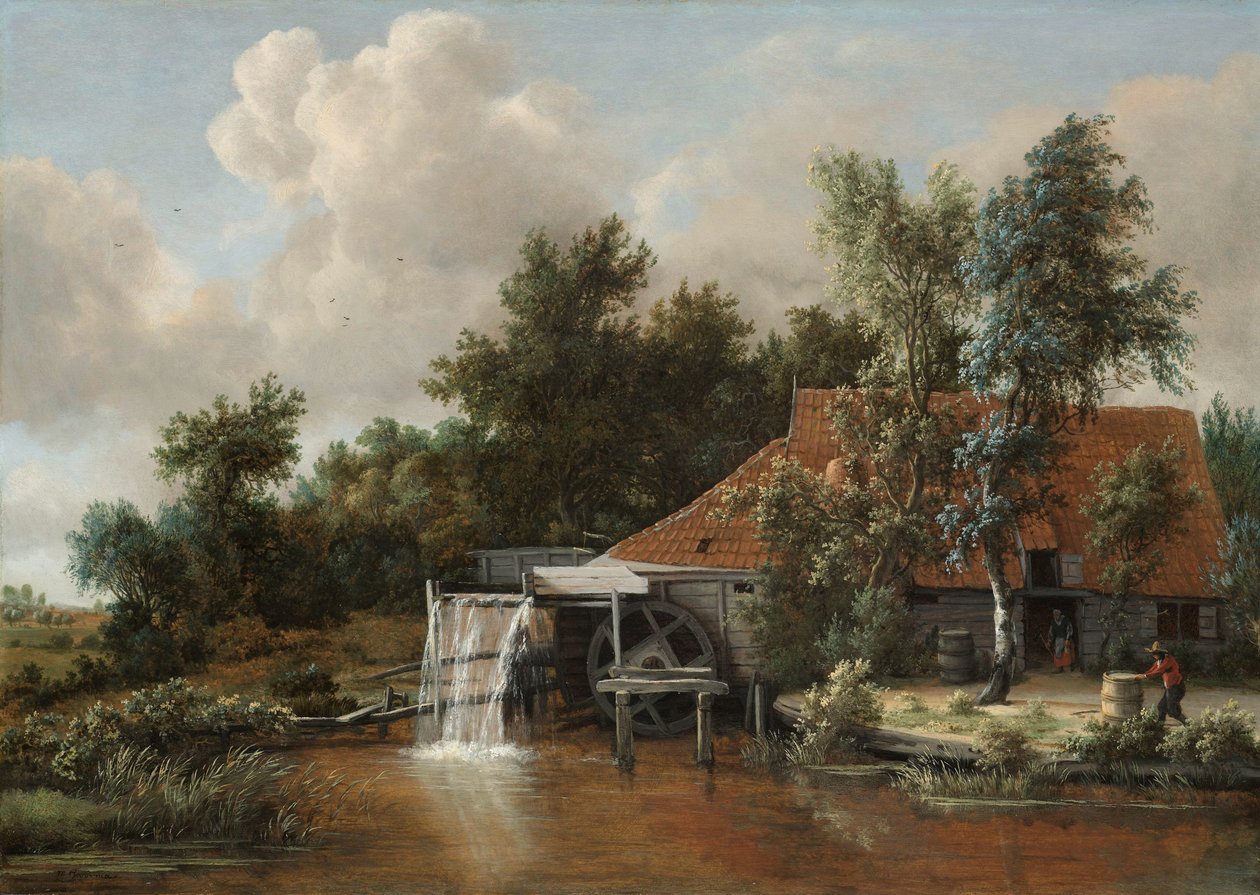 Eine Wassermühle von Meindert Hobbema