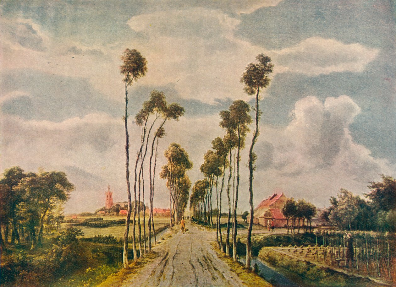 Die Allee in Middelharnis, 1689 von Meindert Hobbema