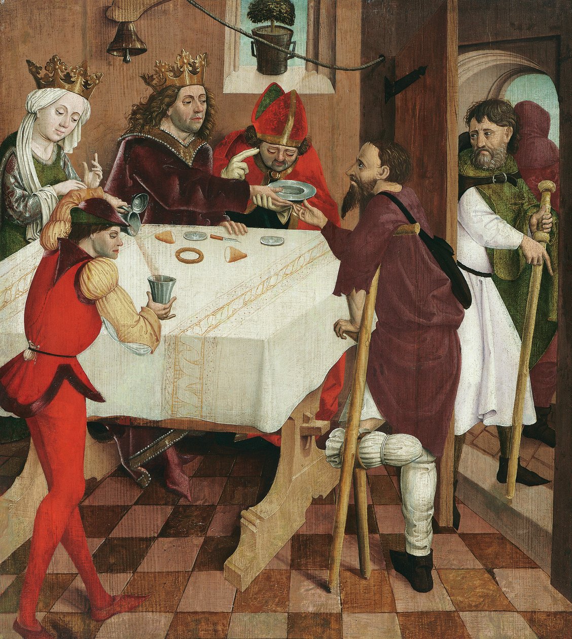 Almosenspende des hl. Oswald von Meister der Oswaldlegende