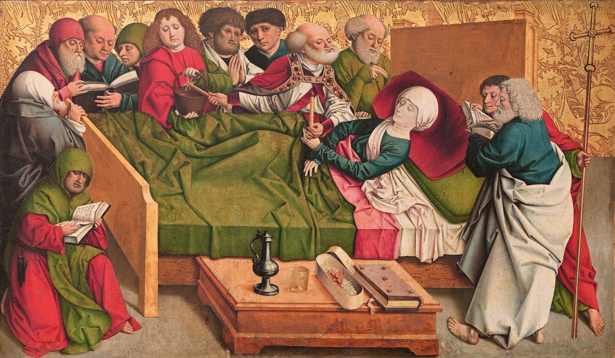 Marientod, Mitteltafel des sog. Pretschlaipfer-Triptychons von Meister von Großgmain