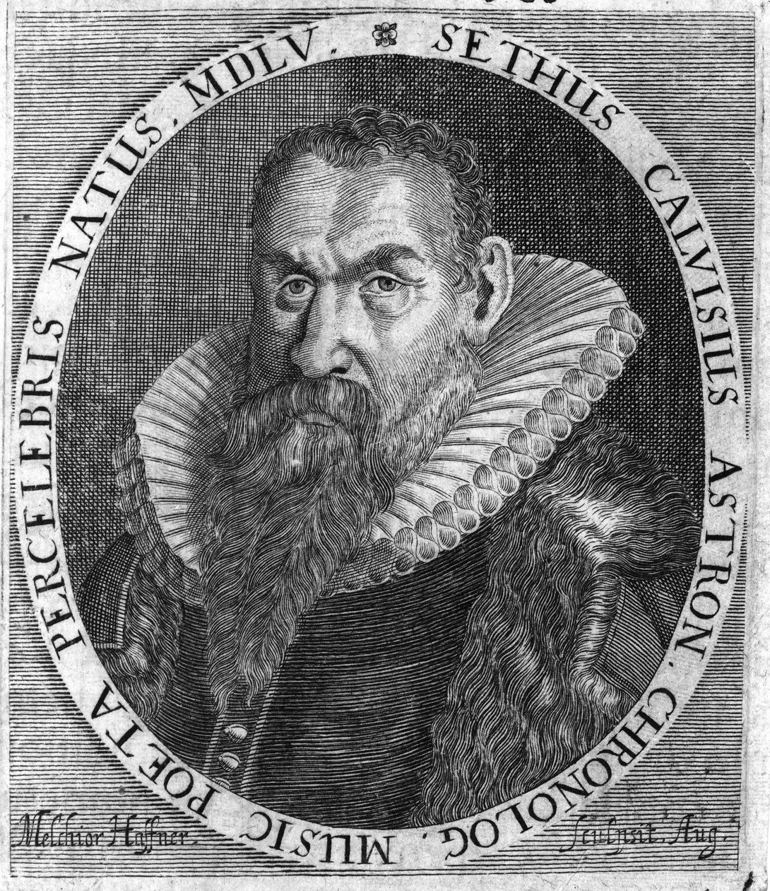 Sethus Calvisius (1556–1615). Radierung von Melchior Haffner