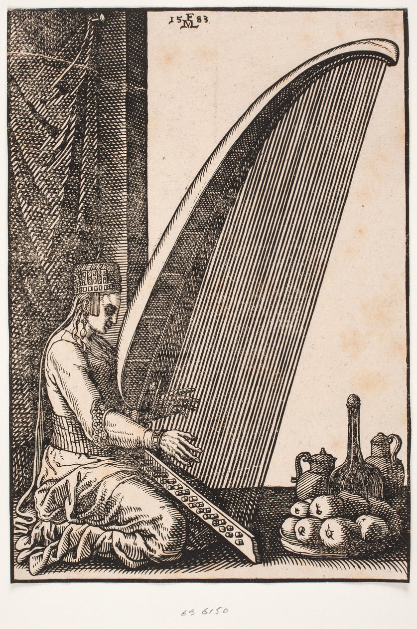 Ein Harfenspieler von Melchior Lorck
