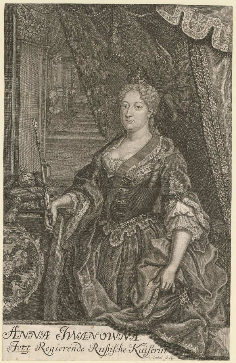 Porträt von Kaiserin Anna Ioannovna von Mentzel