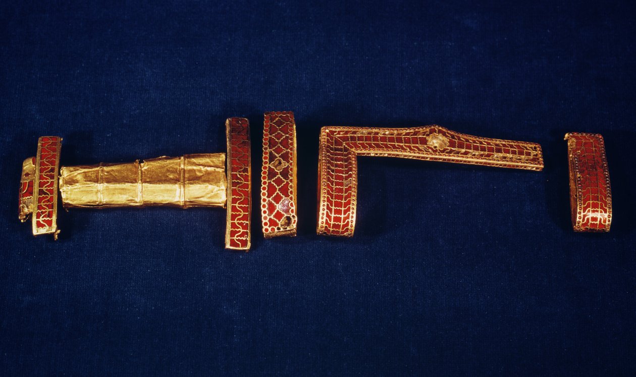 Schwertverzierungen aus dem Schatz von Childerich I., König der Salischen Franken von Merovingian