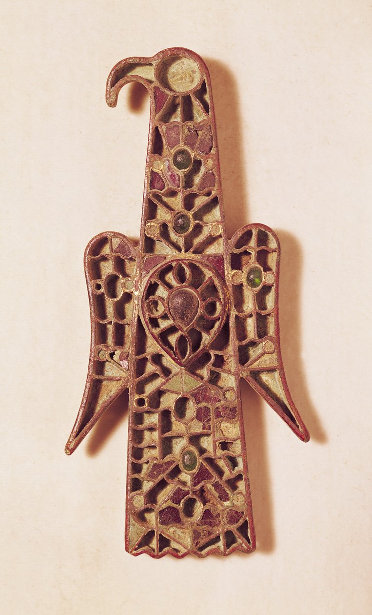 Adlerförmige Brosche (Metall und Emaille) von Merovingian