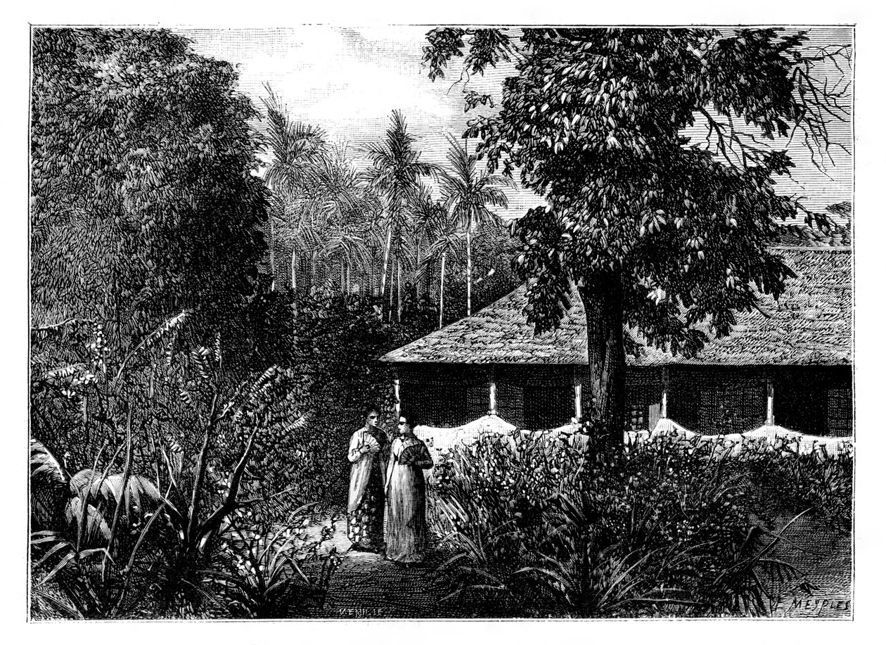 Niederländisches Haus in Ternate, Indonesien, 19. Jahrhundert von Mesples