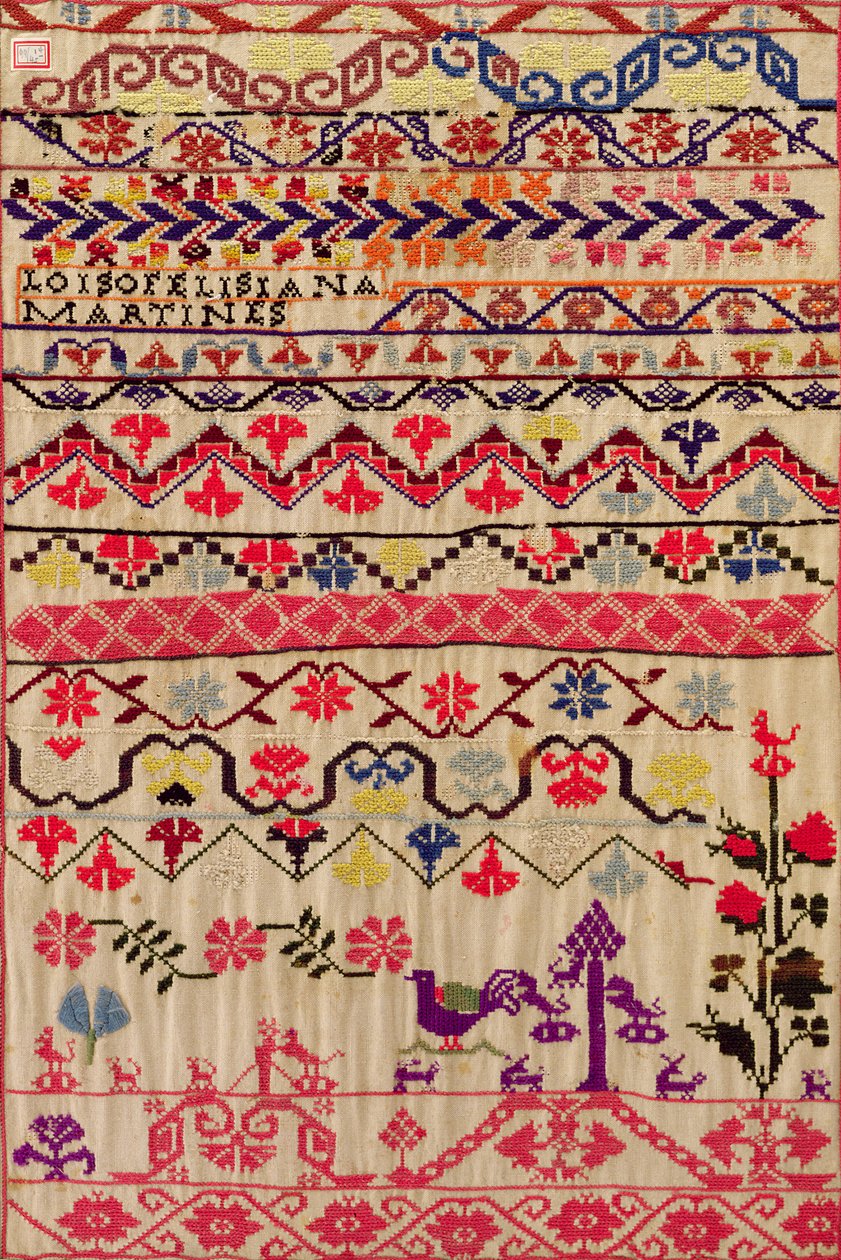 Stickmustertuch von Mexican School