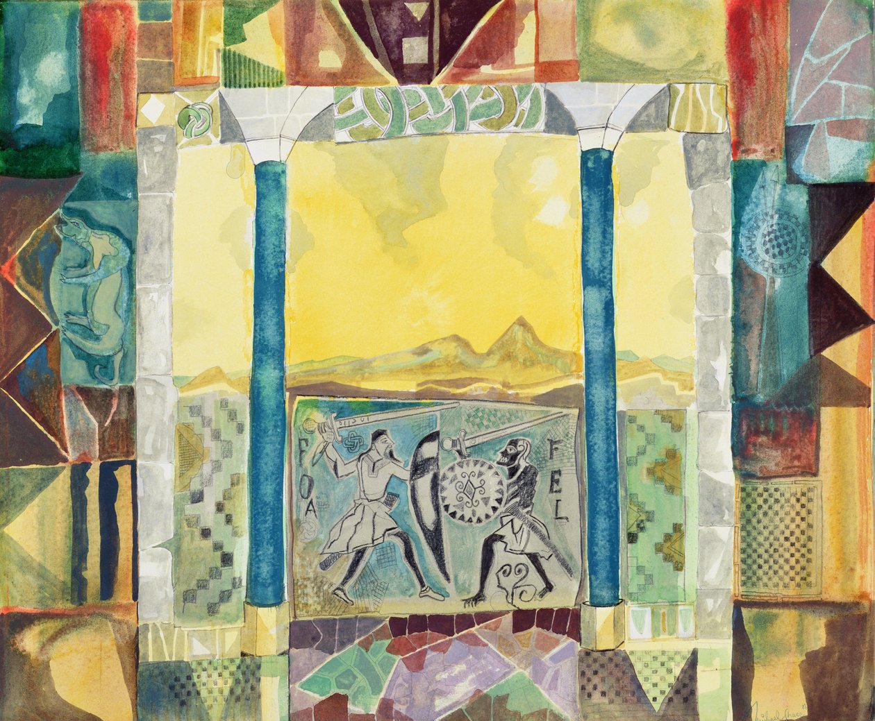 Etruskische Krieger, Tuscania von Michael Chase