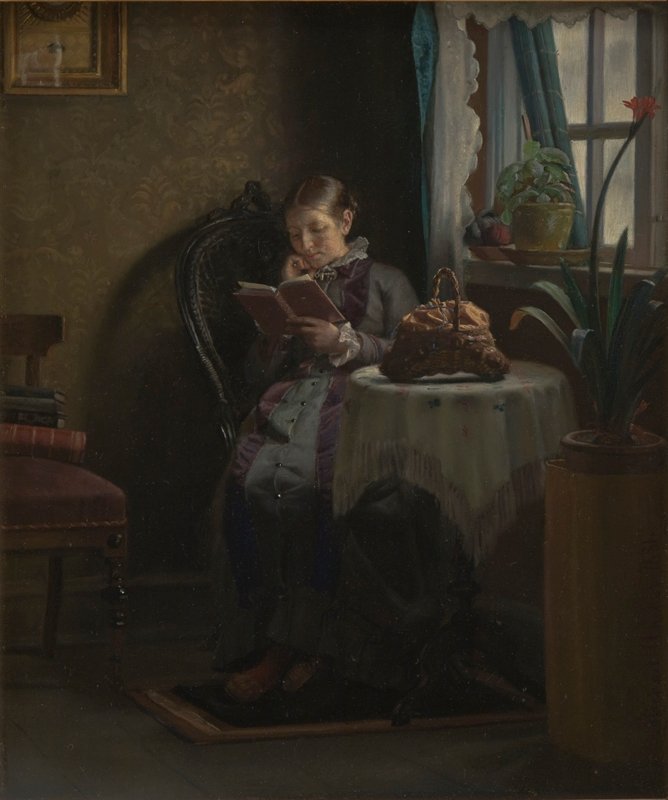 Anna Ancher beim Lesen von Michael Peter Ancher