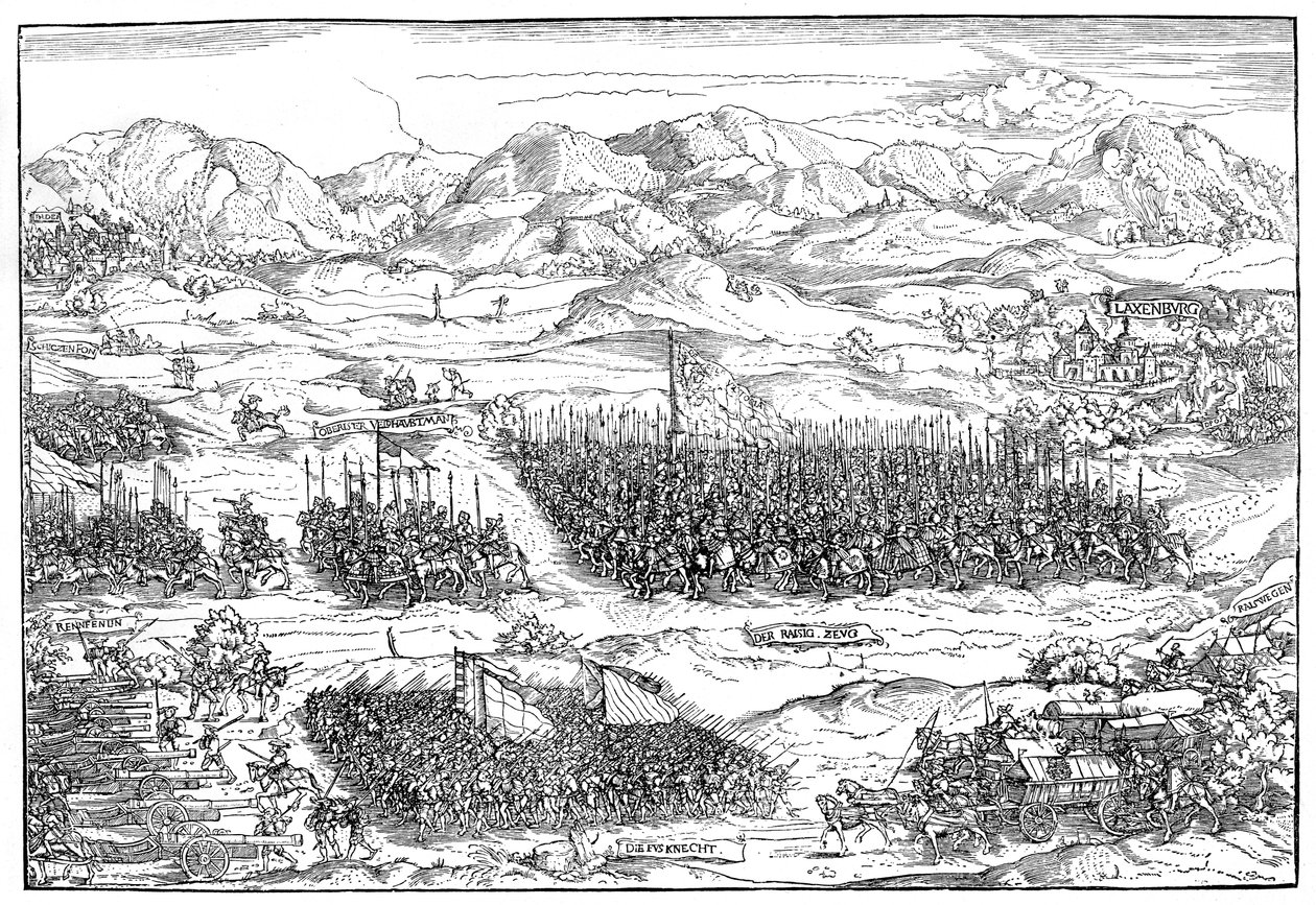 Deutsche Söldner auf dem Marsch von Michael Ostendorfer