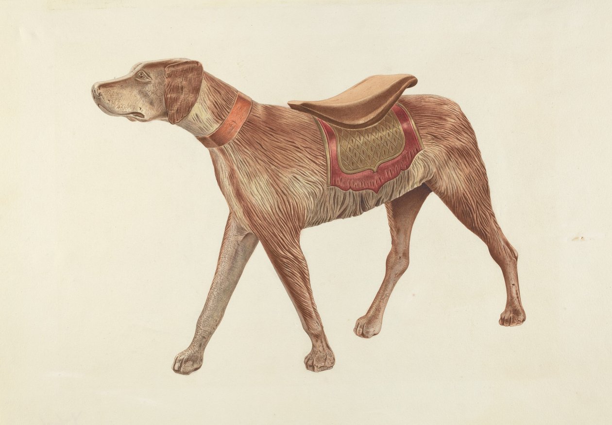 Karussellhund, ca. 1938 von Michael Riccitelli