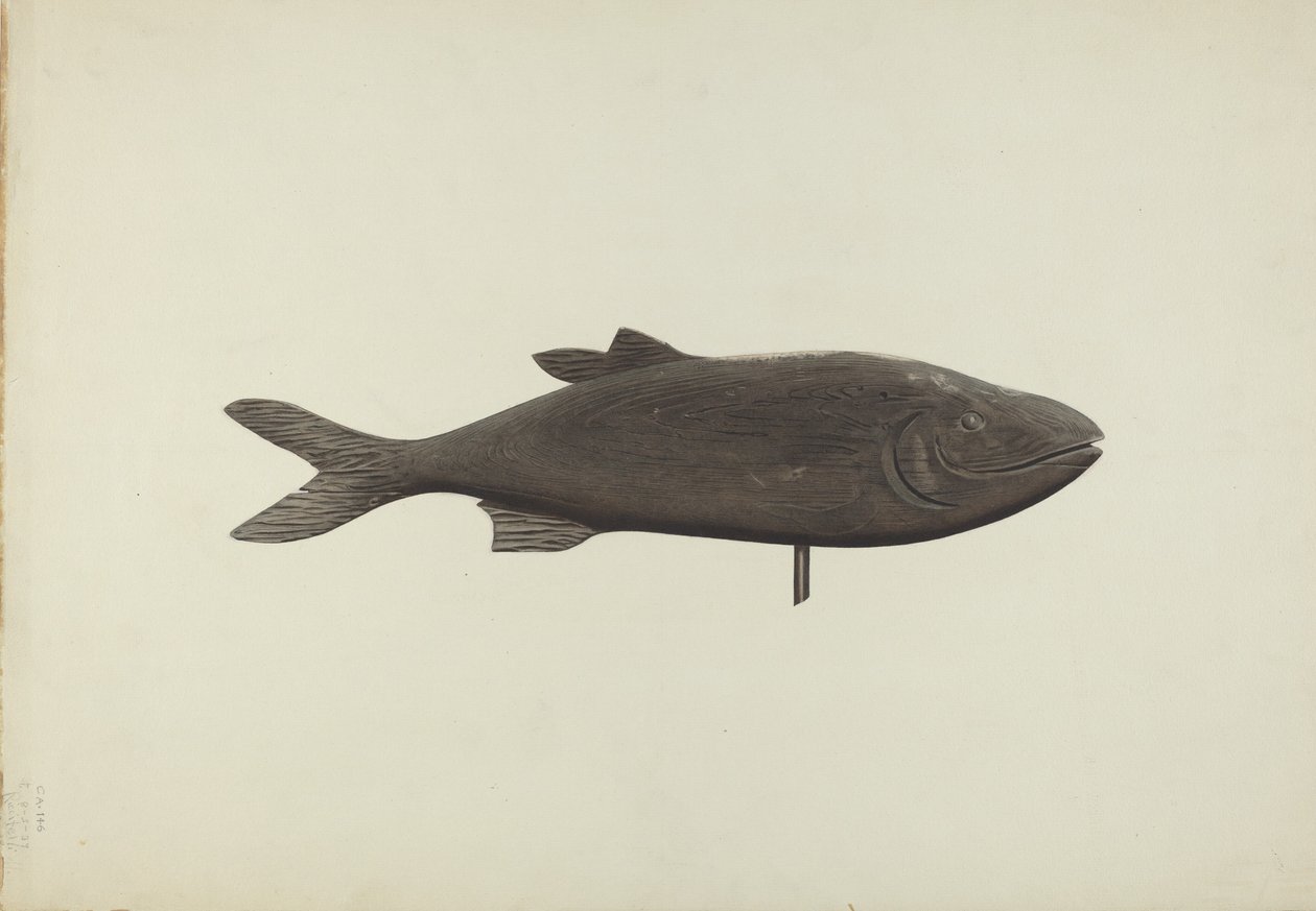 Fisch-Wetterfahne, ca. 1939 von Michael Riccitelli