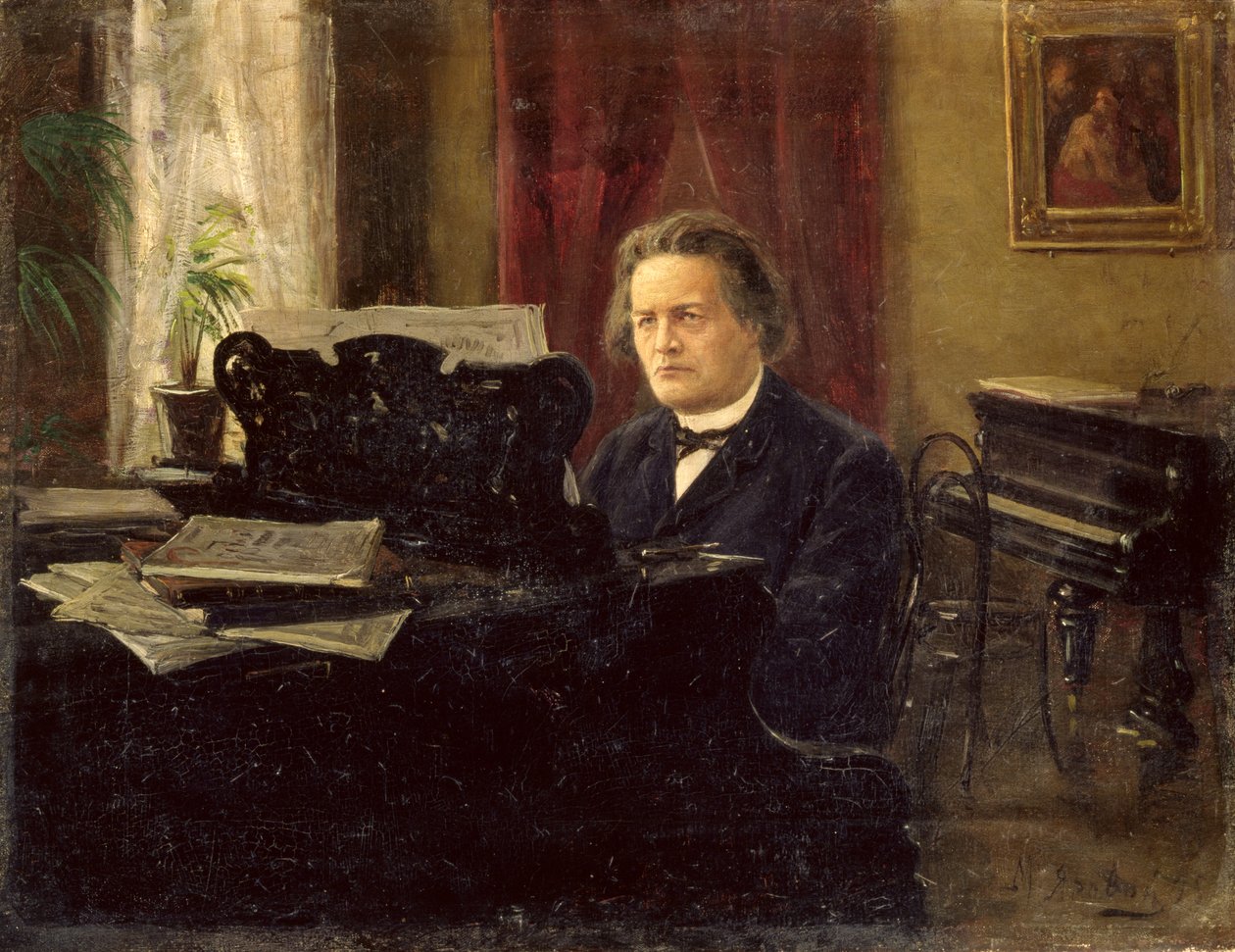 Porträt des Komponisten Anton Rubinstein (1829-1894) von Michail Michailovich Yarowoy