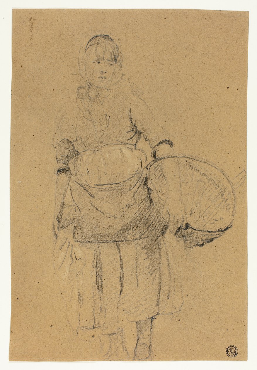 Fischermädchen mit Korb von Michel Francois Dandre Bardon
