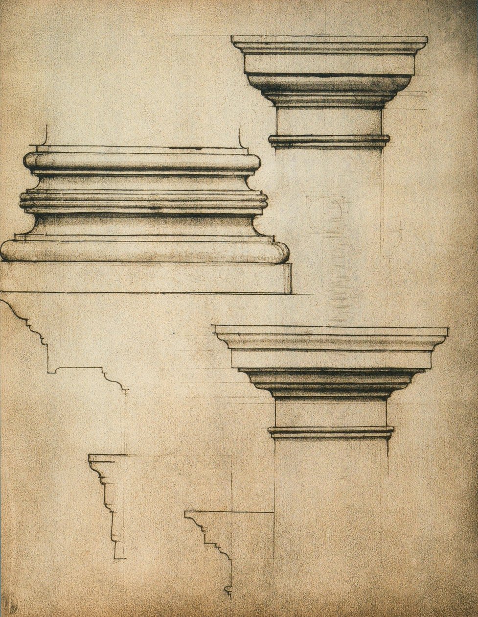 Basis und Kapitelle einer Säule von Michelangelo Buonarroti
