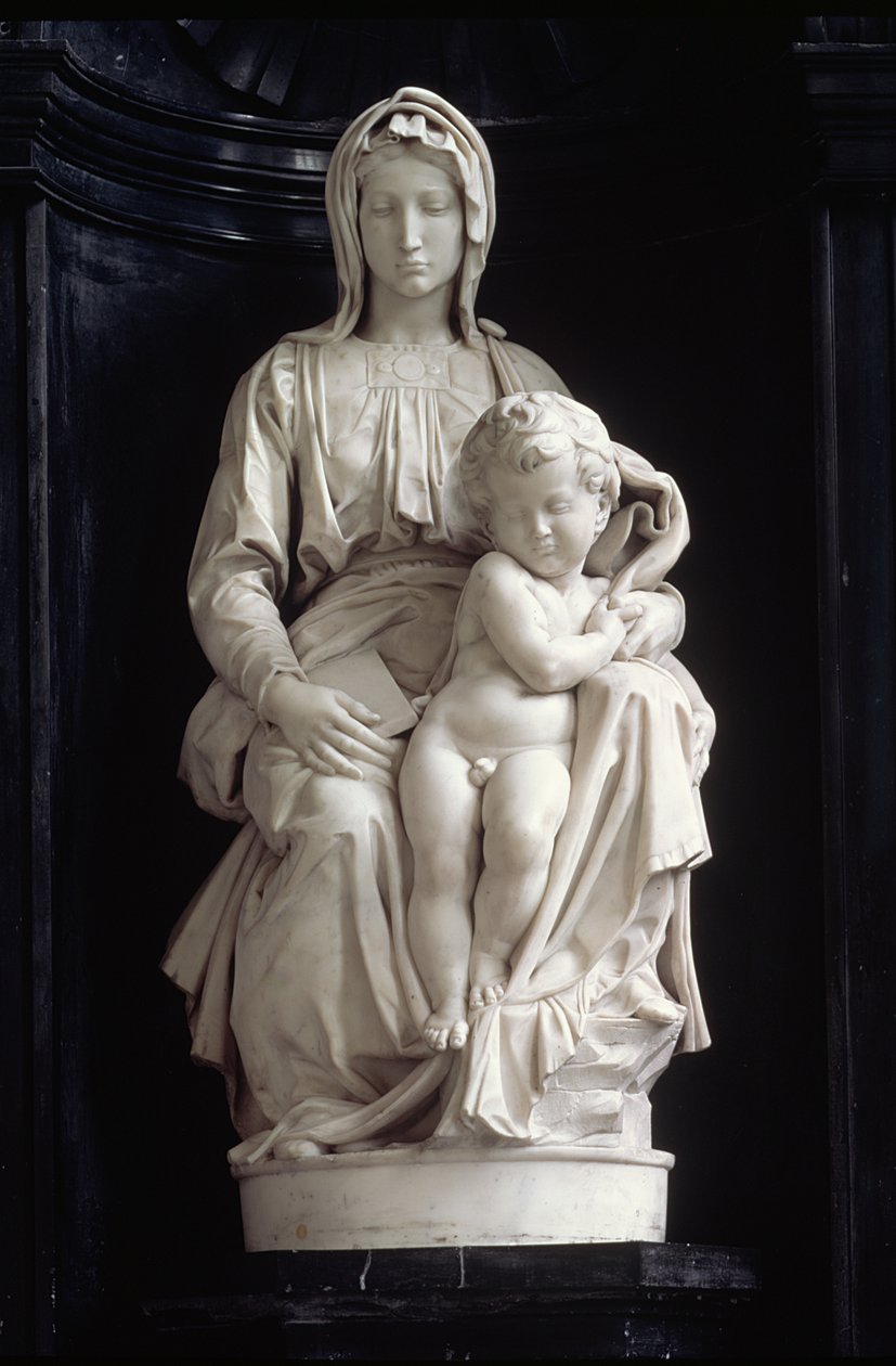 Madonna und Kind, 1505 von Jan van Moescroen in Auftrag gegeben, der Kirche 1514 oder 1517 geschenkt von Michelangelo Buonarroti