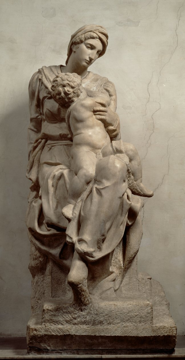 Die Jungfrau und das Kind (Marmor) von Michelangelo Buonarroti