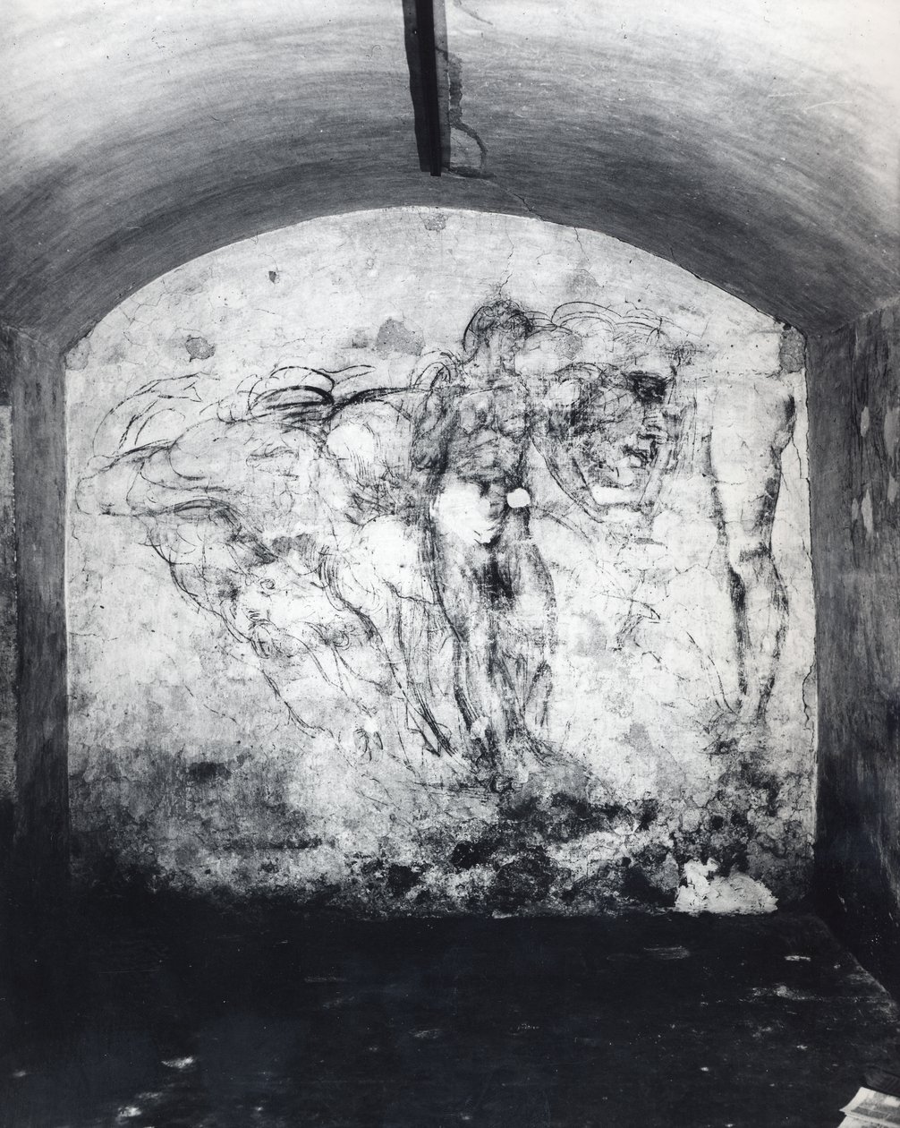 Wandzeichnung von Figuren, ca. 1530 von Michelangelo Buonarroti