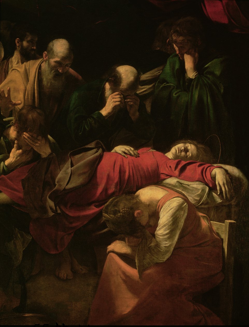 Der Tod der Jungfrau, 1605-06 (Detail) von Michelangelo Merisi Caravaggio