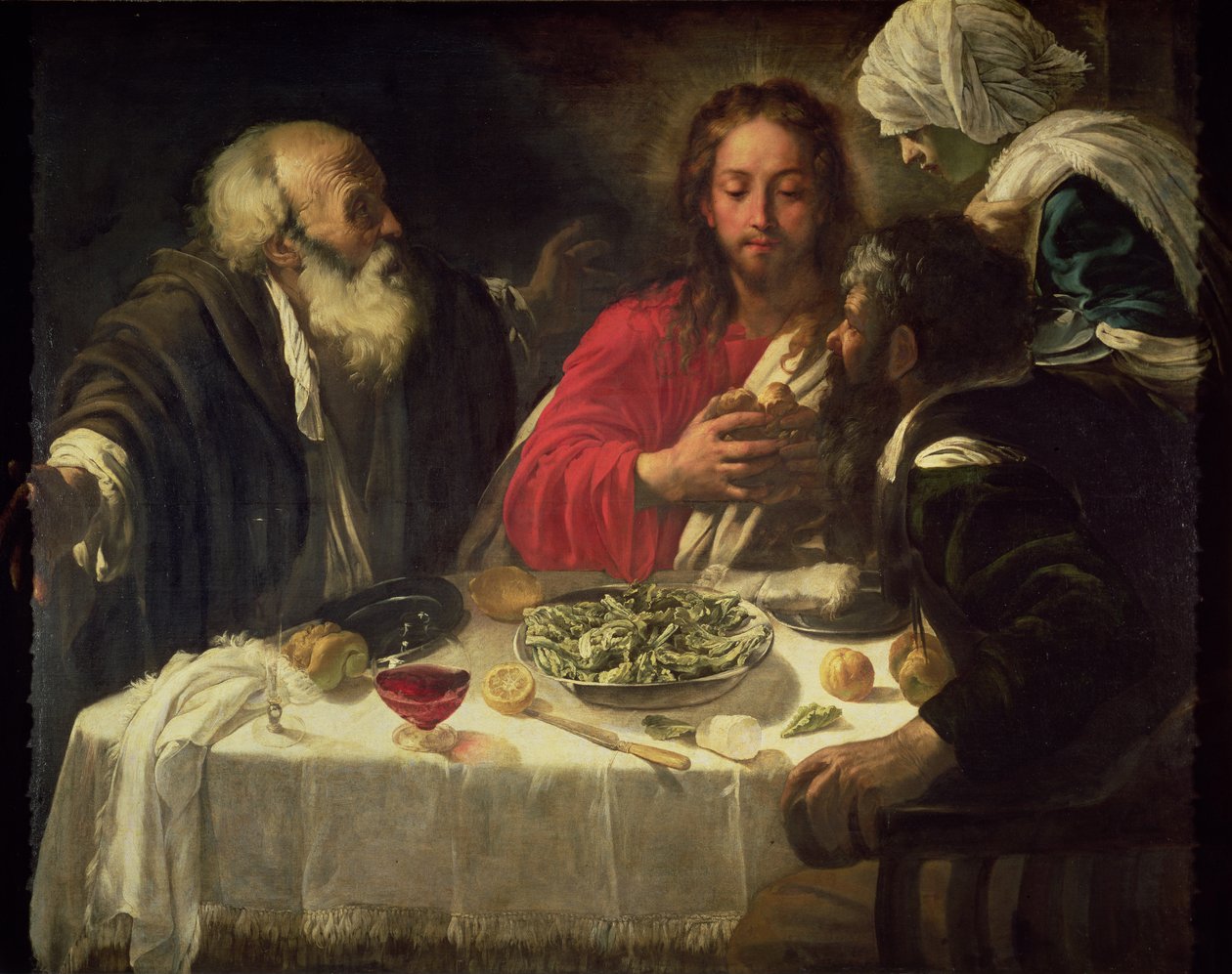 Das Abendmahl in Emmaus, ca. 1614-21 von Michelangelo Merisi Caravaggio