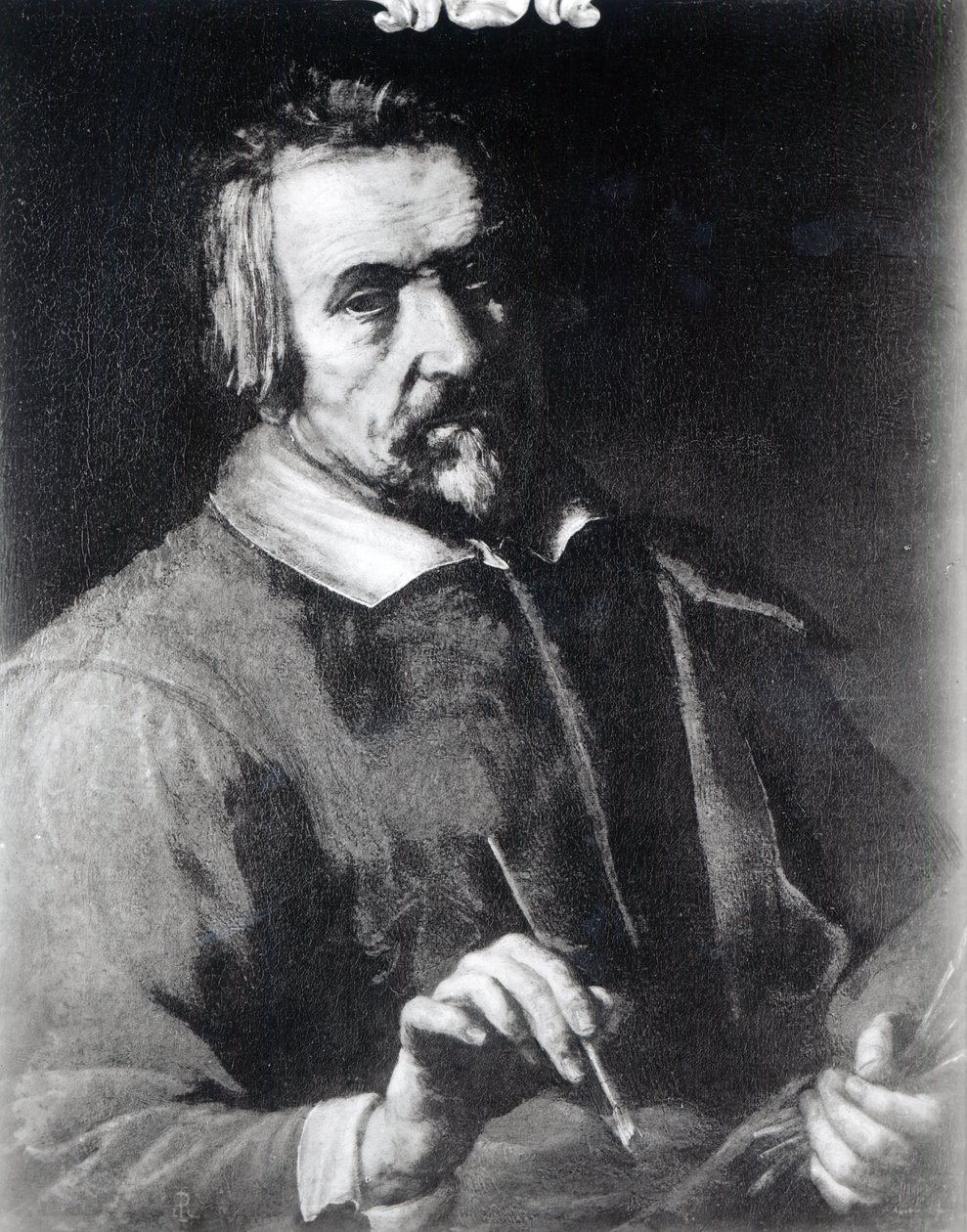 Selbstporträt mit Pinsel von Michelangelo Merisi Caravaggio