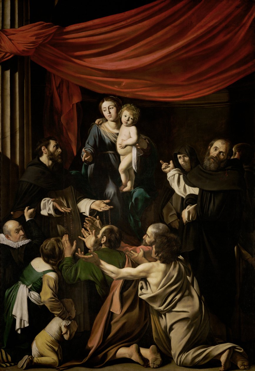 Madonna vom Rosenkranz von Michelangelo Merisi Caravaggio
