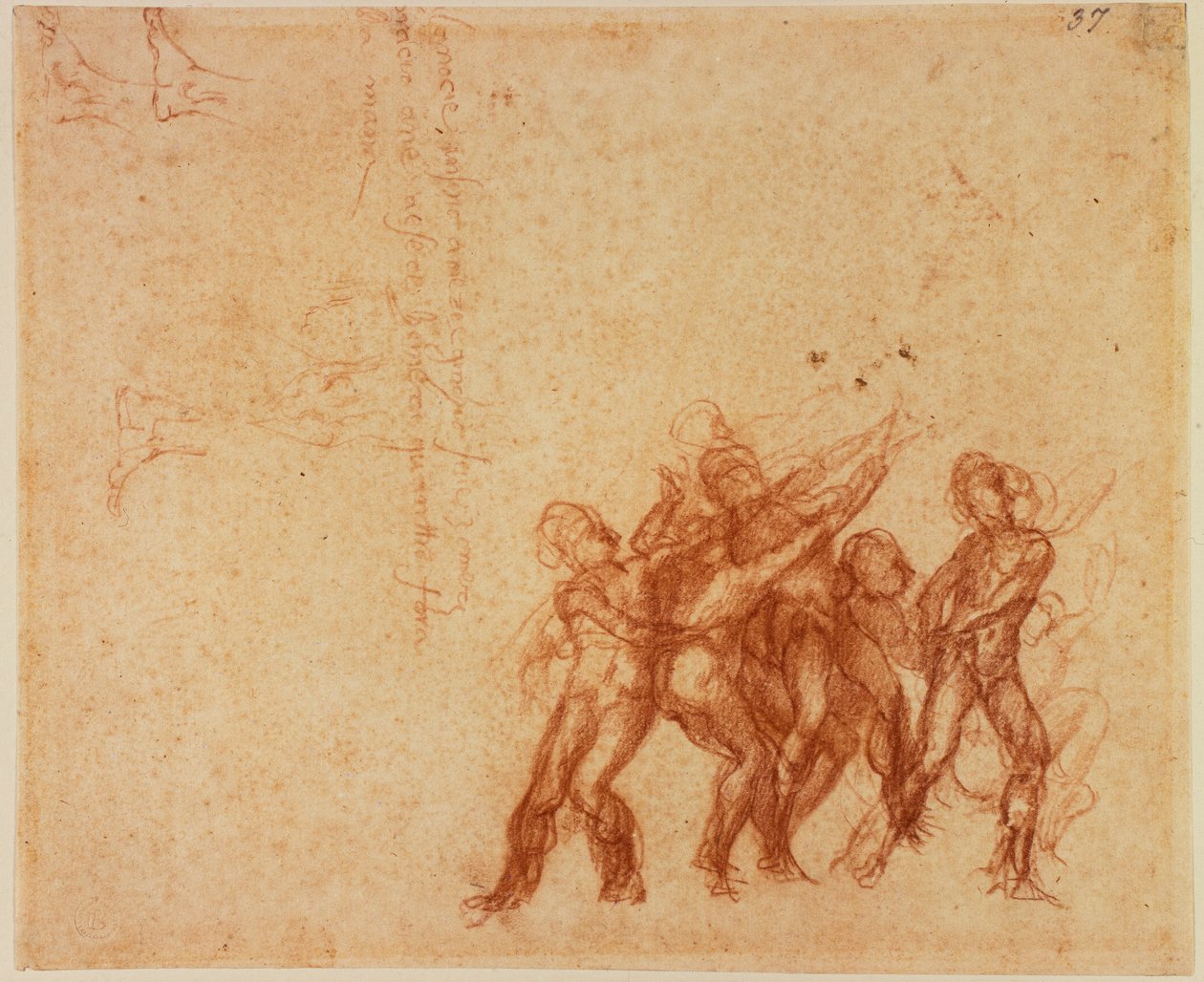 Studien von nackten Figuren von Michelangelo (after) Buonarroti