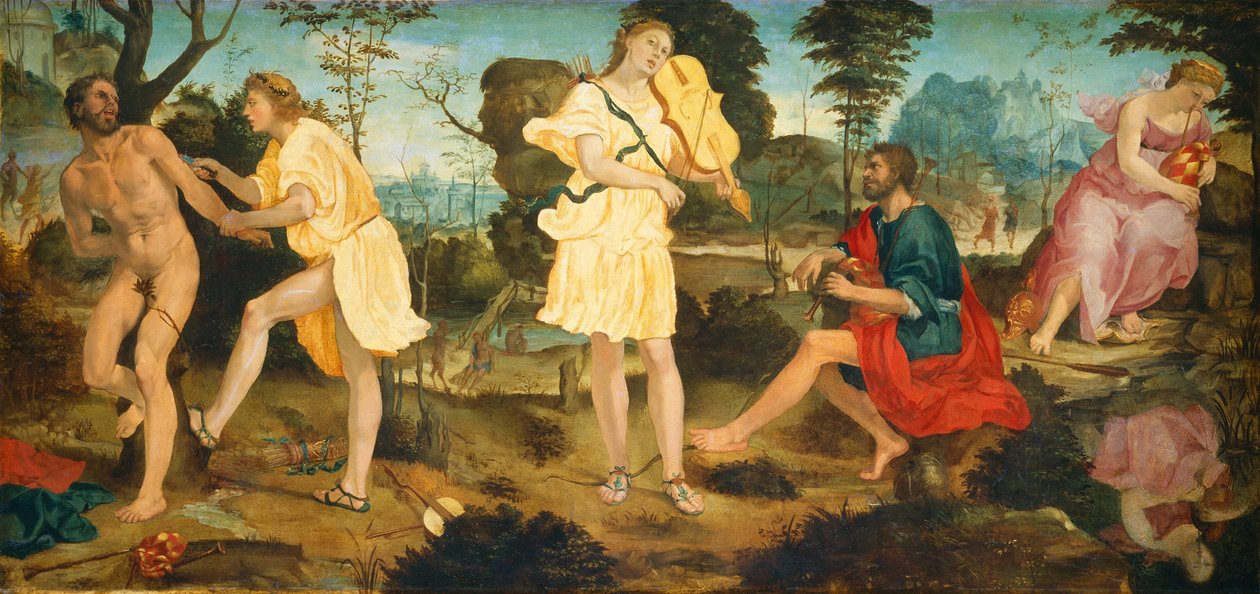 Apollo und Marsyas, ca. 1540 von Michelangelo Anselmi