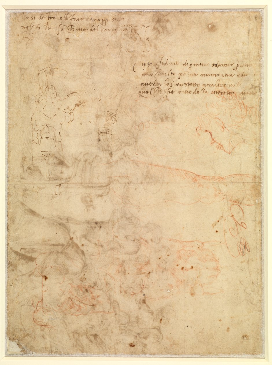 Figurenstudie von Michelangelo Buonarroti