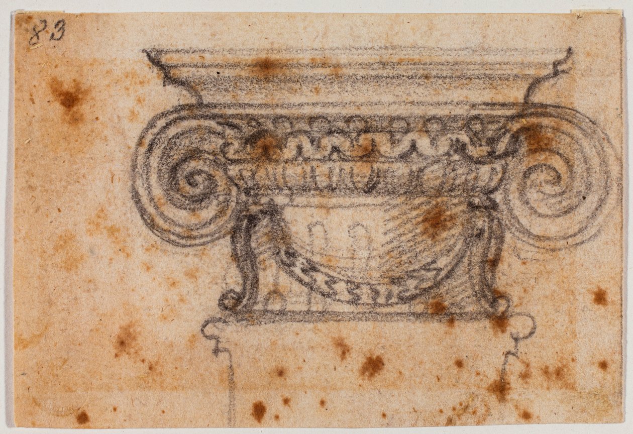 Ionisches Kapitellstudie von Michelangelo Buonarroti