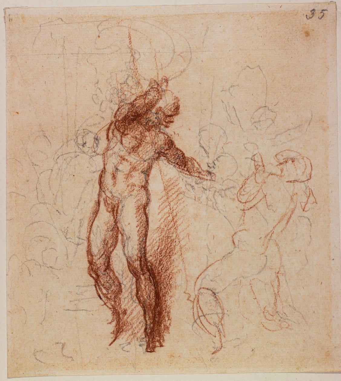 Studie für einen Christus in der Vorhölle von Michelangelo Buonarroti