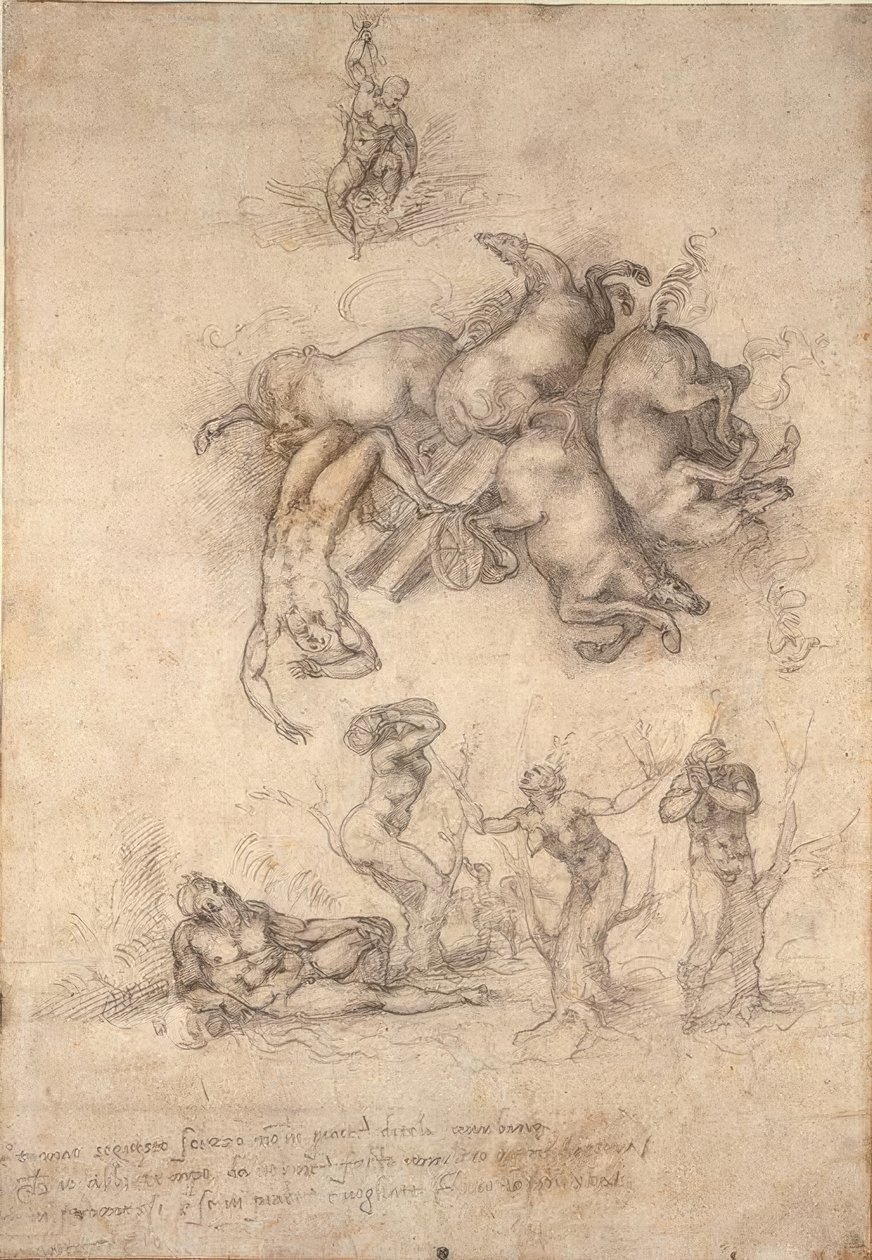 Der Sturz des Phaeton von Michelangelo Buonarroti