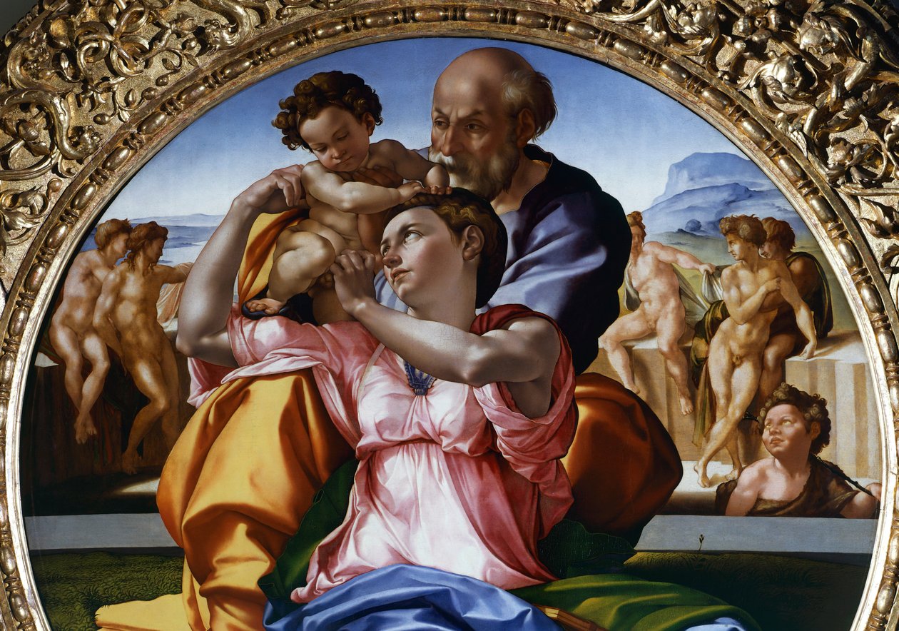 Die Heilige Familie oder Tondo Doni von Michelangelo Buonarroti