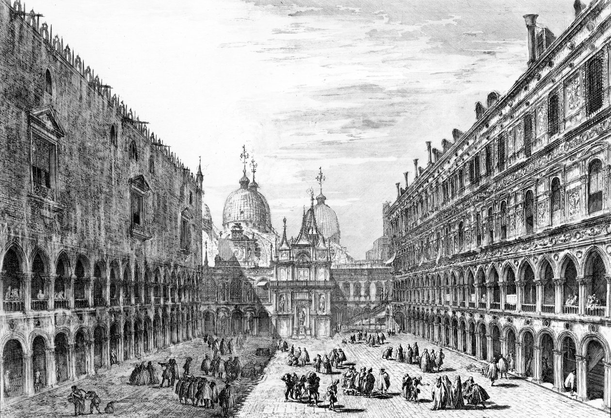 Ansicht von San Marco, Venedig vom Innenhof des Palazzo Ducale, 1741 von Michele Marieschi