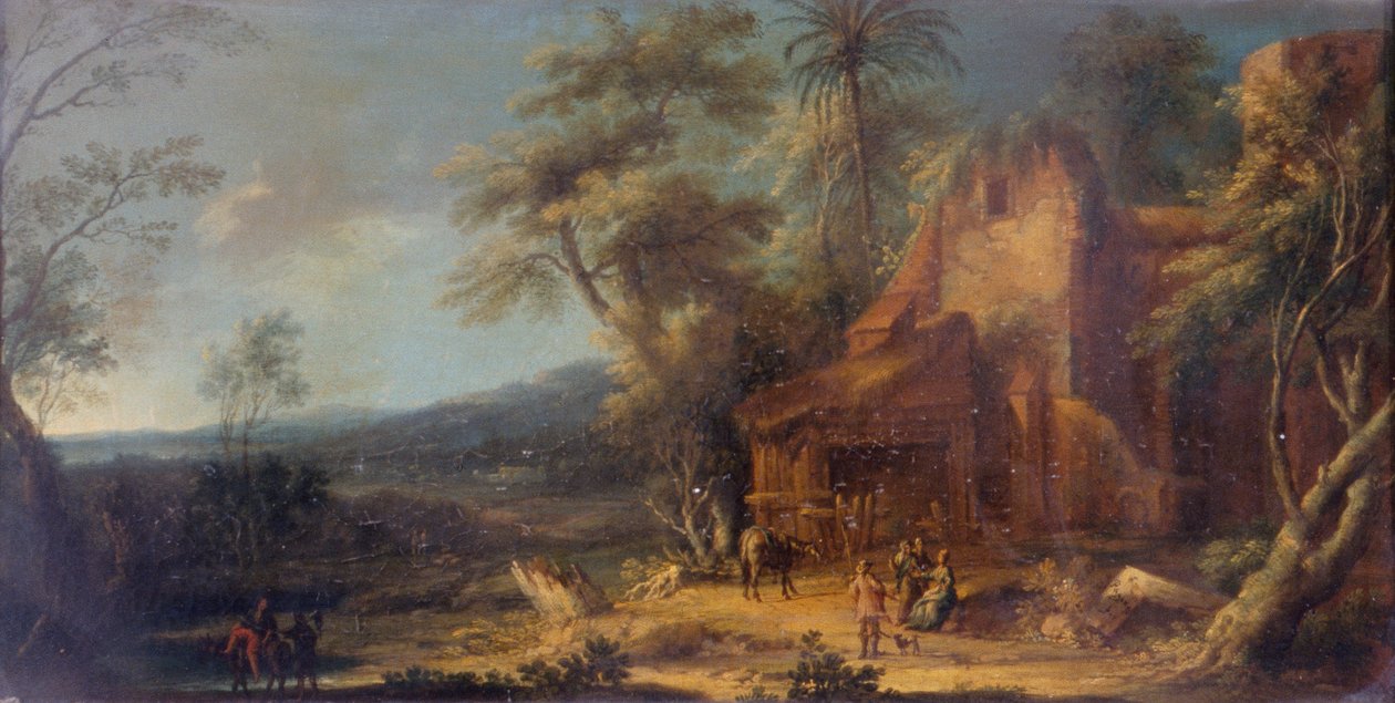 Landschaft mit Ruine von Michele Pagano