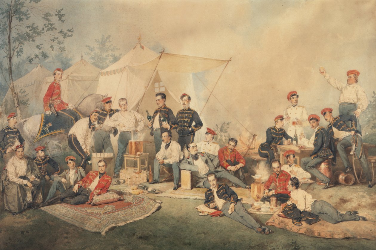 Husarenzeche, 1873 von Mihaly von Zichy