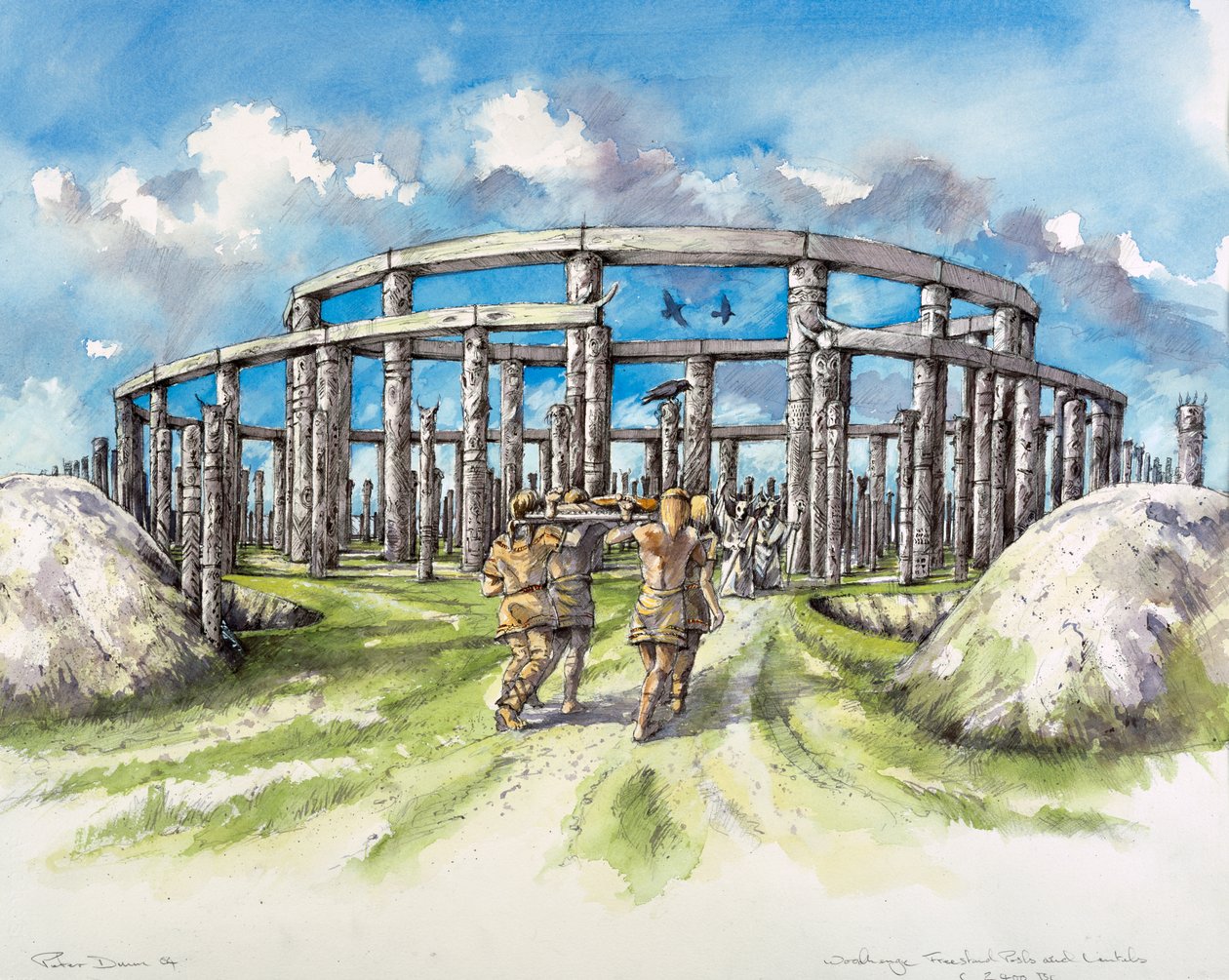 Woodhenge, ca. 25. Jahrhundert v. Chr., ca. 1990-2010 von Mike Seaforth