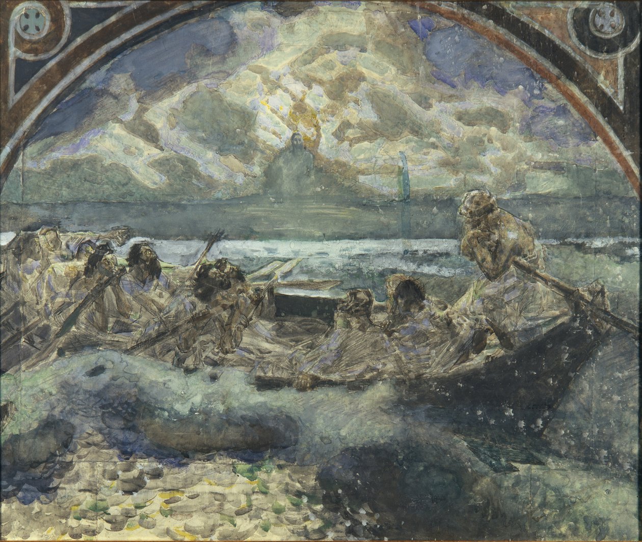 Jesus geht auf dem Wasser, 1890 von Mikhail Aleksandrovich Vrubel