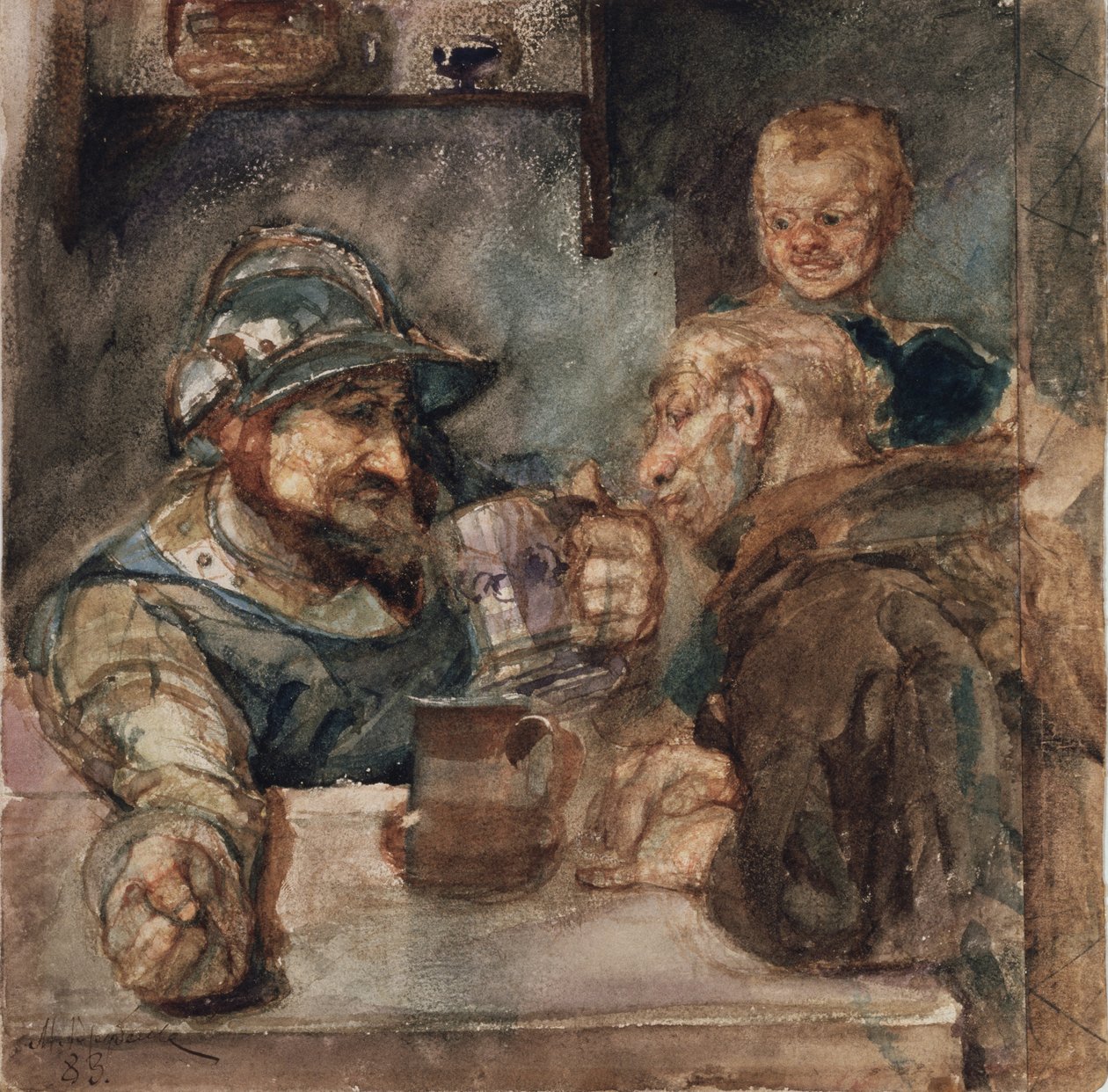 Über einem Bierkrug, 1883 von Mikhail Aleksandrovich Vrubel
