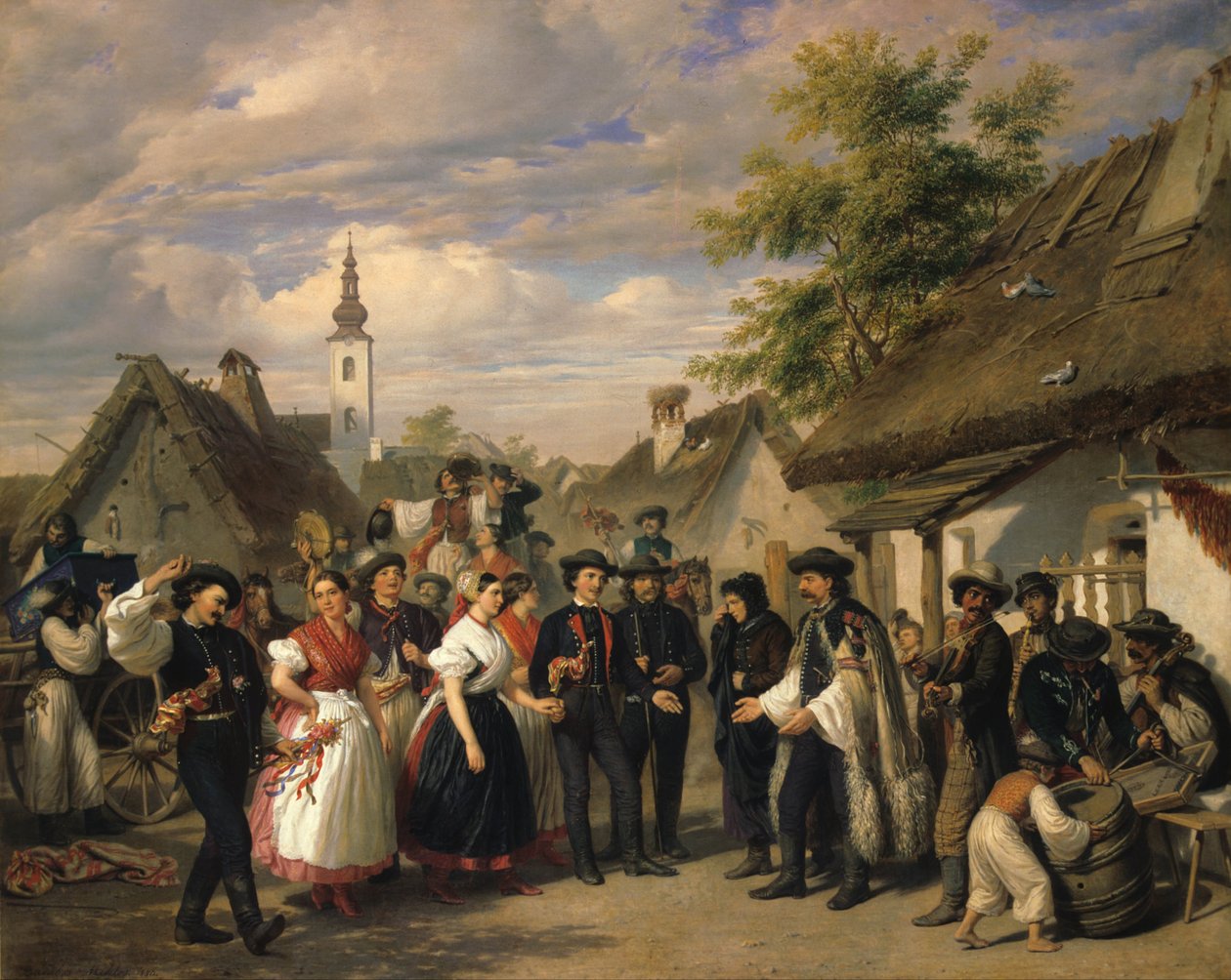 Die Ankunft der Braut von Miklós Barabás