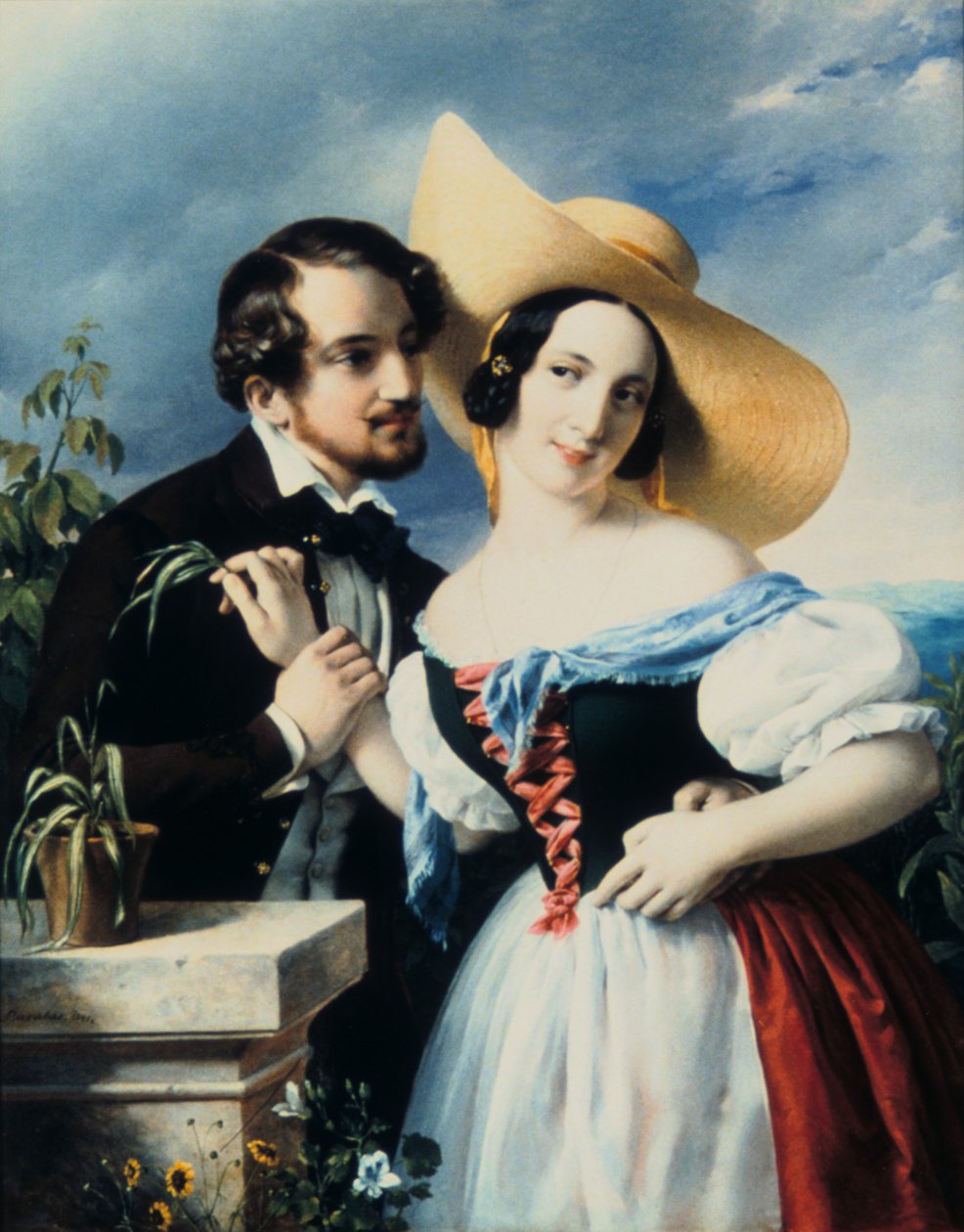 Flirt, 1841 von Miklós Barabás